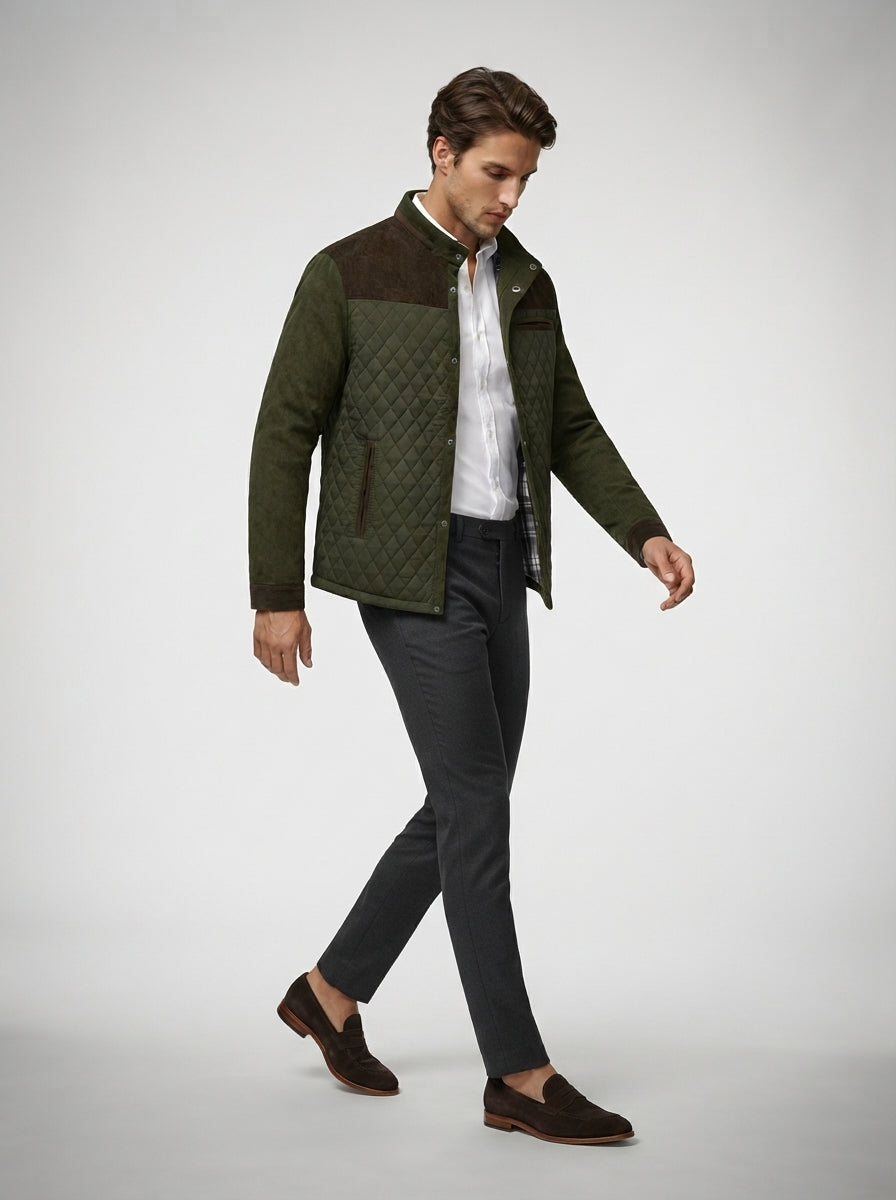 The Thurloe Cord Quilt in Olive