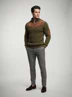 The Kelso Panel Zip in Green