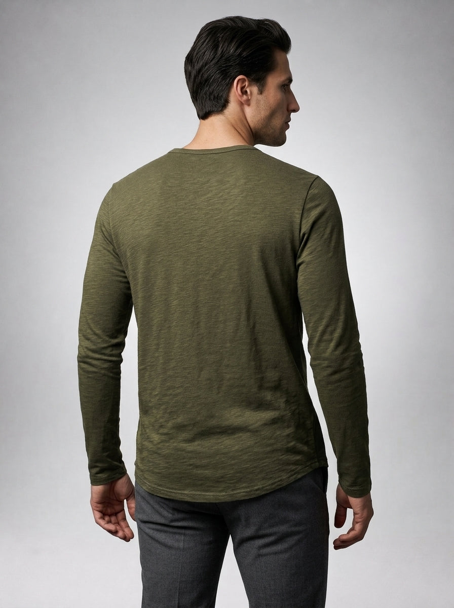 The Maidstone Crew Henley in Olive Green