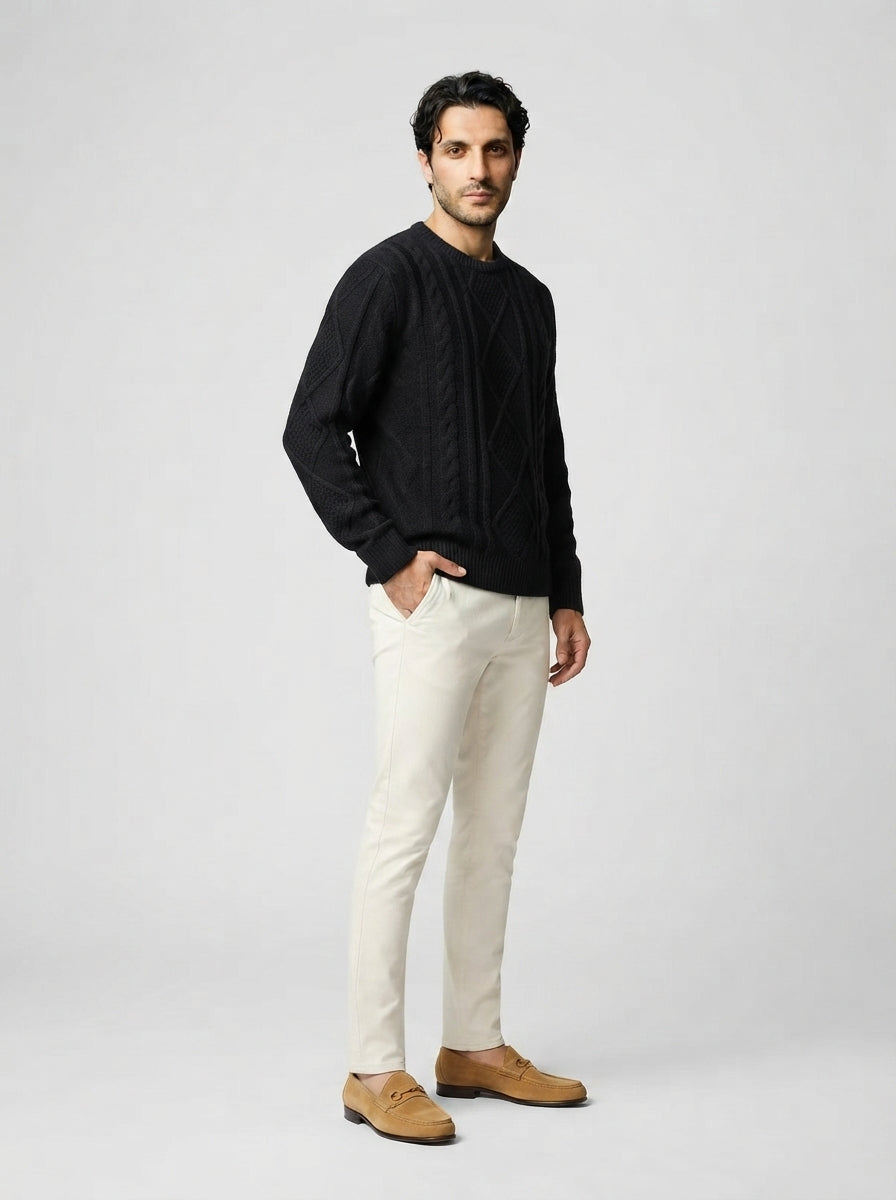 The Kinvarra Cable Knit in Black