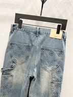 Monogram Carpenter Jeans in light blue