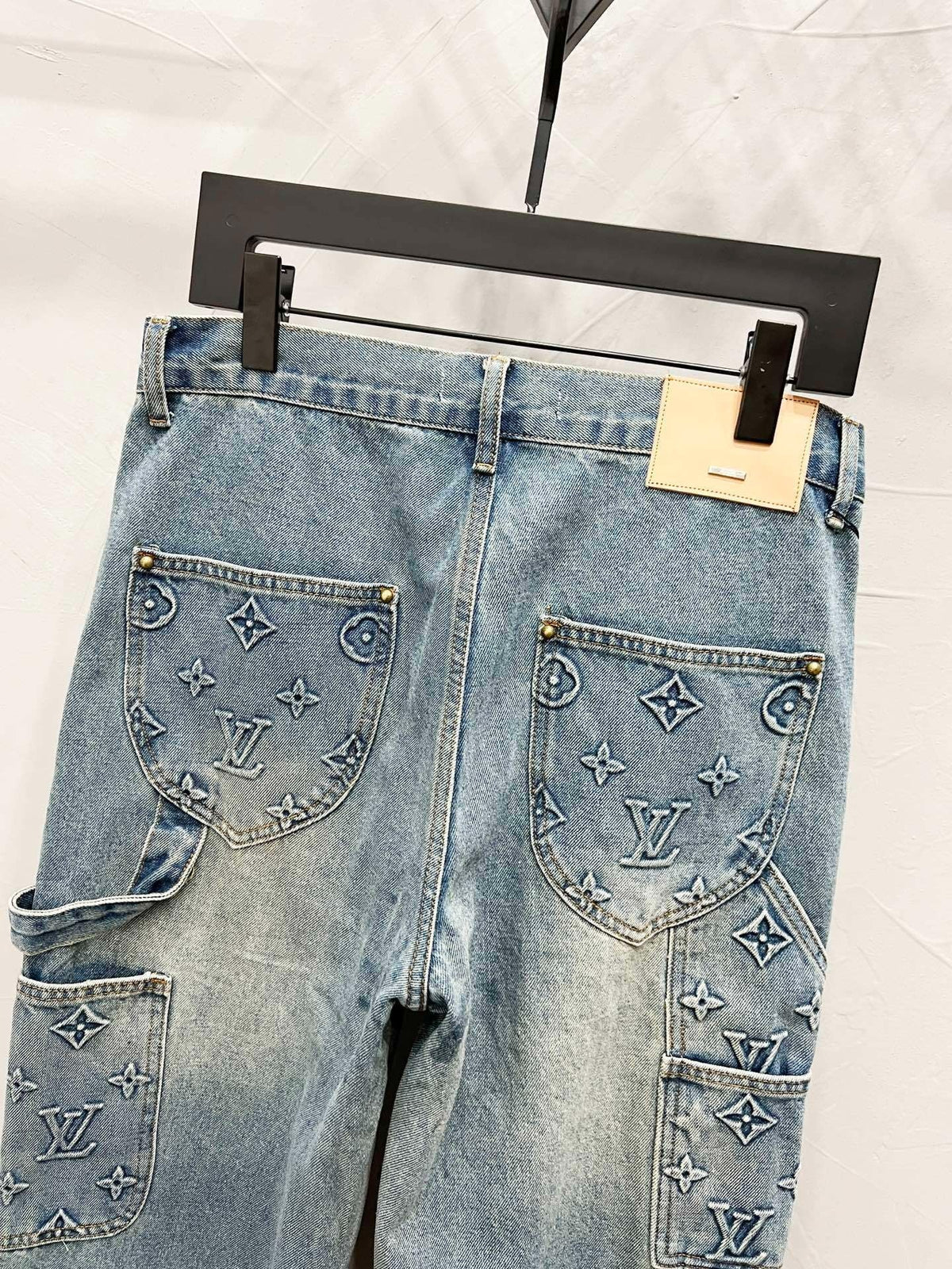 Monogram Carpenter Jeans in light blue