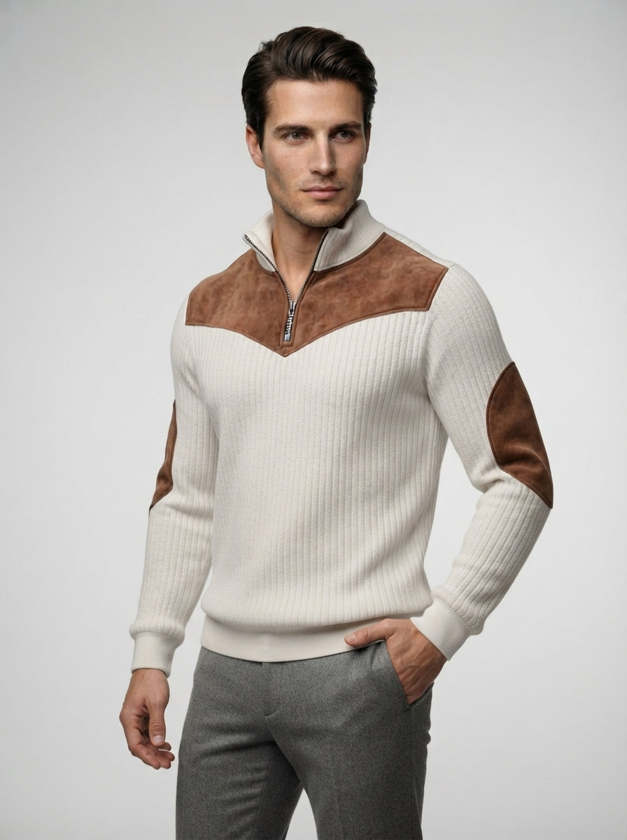 The Kelso Panel Zip in Beige