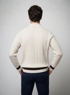 The Lanercost Cable Zip in Cream