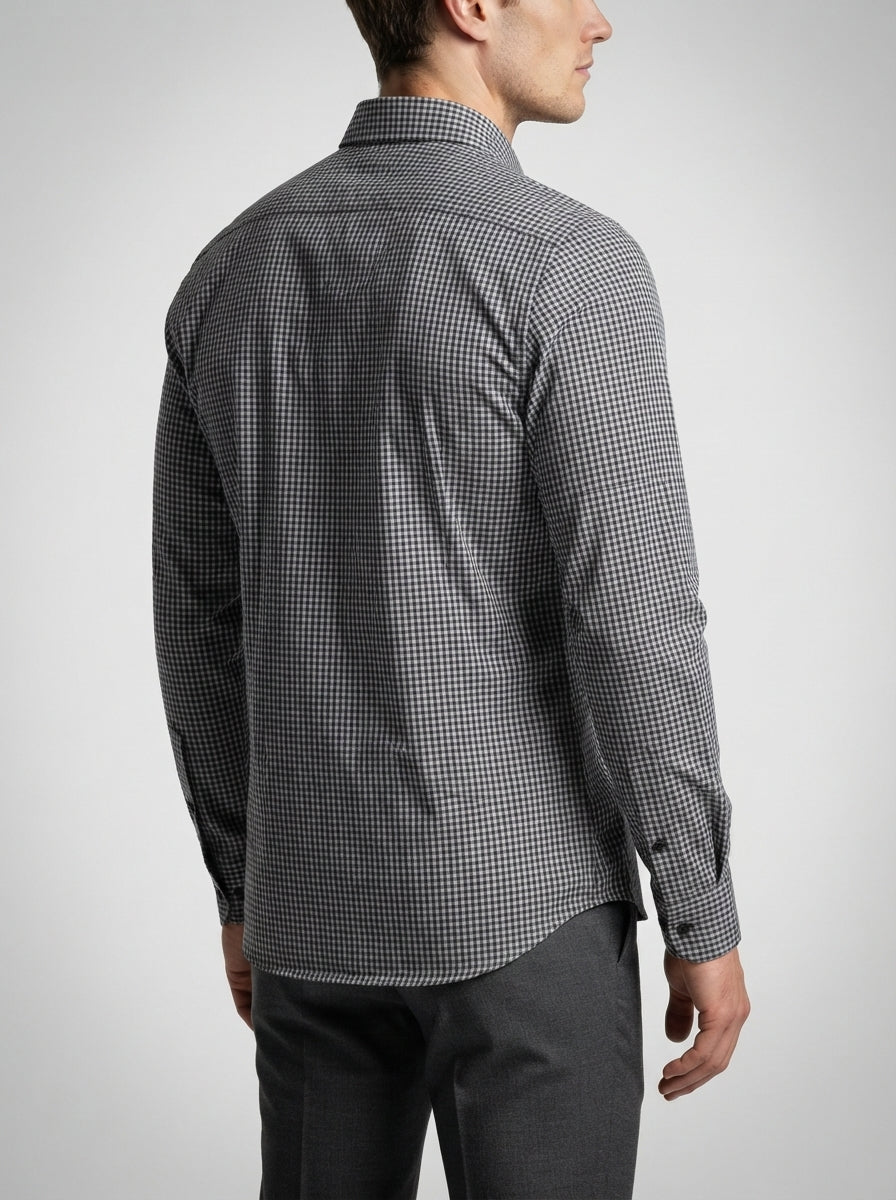 The Pentland Check Shirt in Charcoal