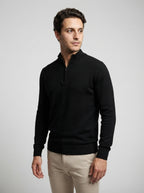The Winterton Zip Neck in Black