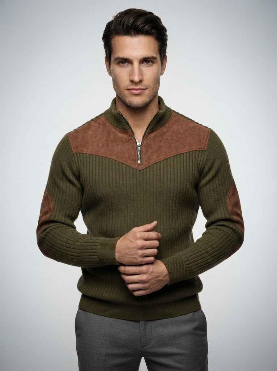 The Kelso Panel Zip in Green