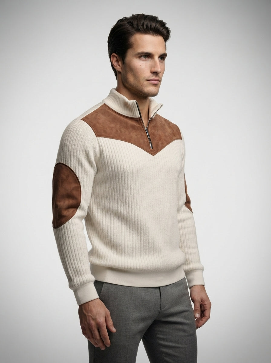 The Kelso Panel Zip in Beige
