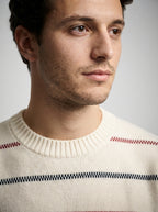 The Tarleton Stripe Knit in Beige