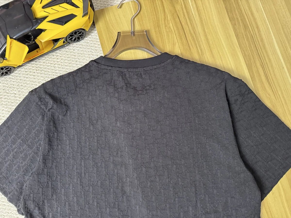 Oblique Jacquard T-Shirt in navy