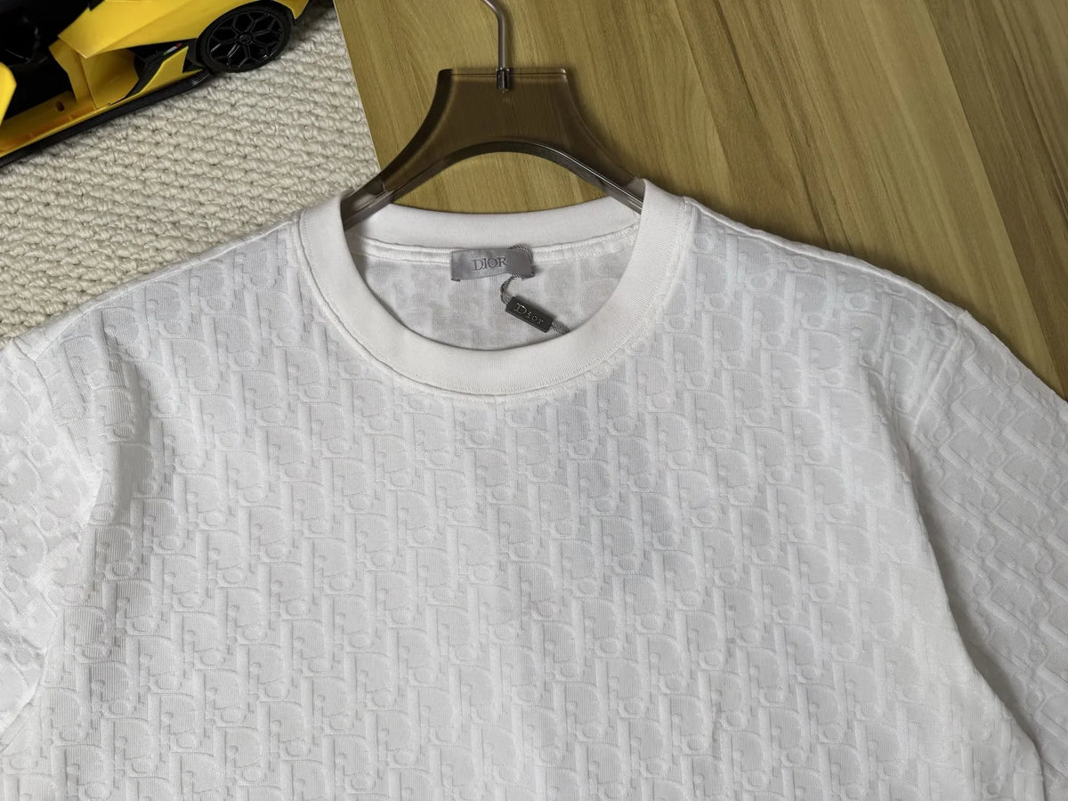 Oblique Jacquard T-Shirt in navy