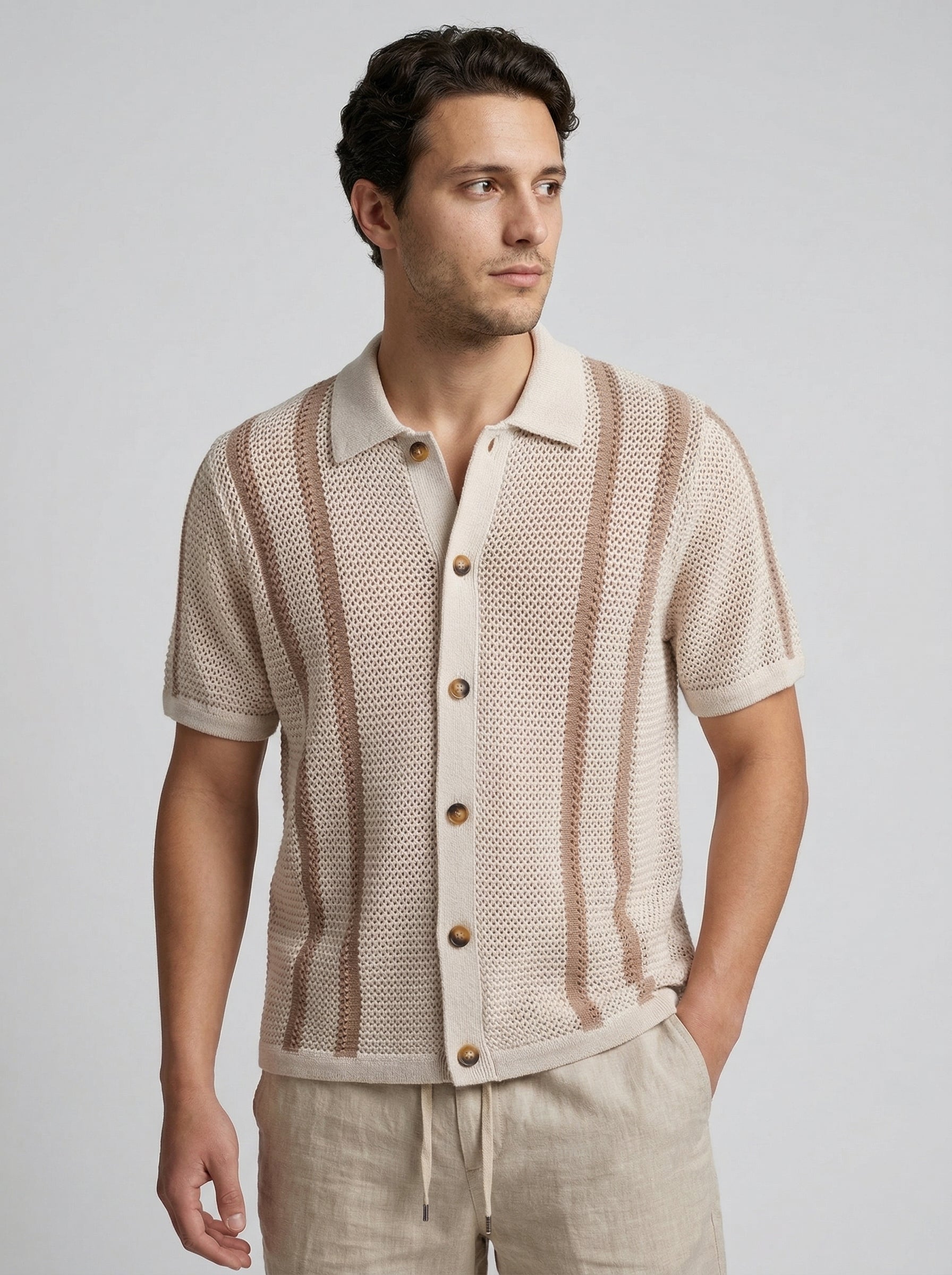 The Portofino Knit Button Down