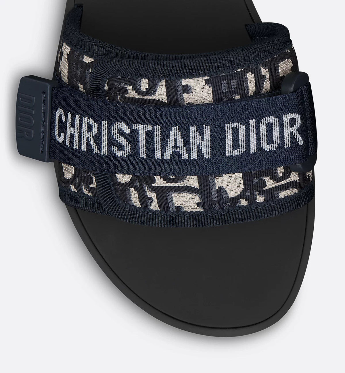 Dway Oblique Slides in navy and cream