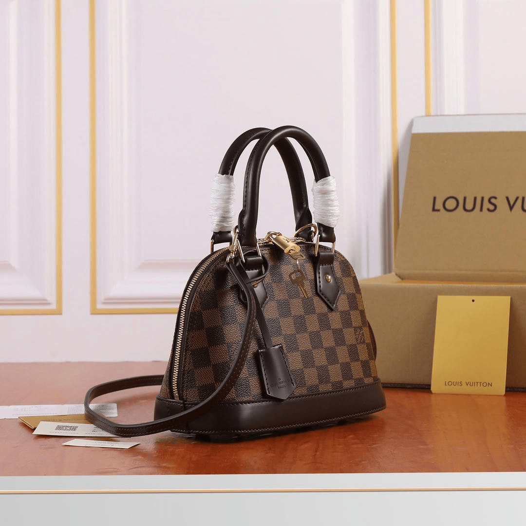 Alma BB Damier Ébène Bag in brown
