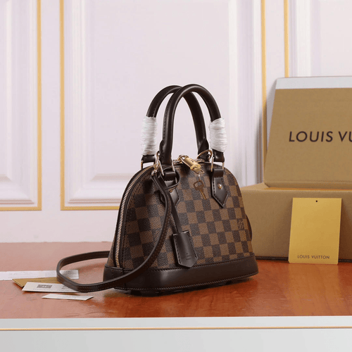 Alma BB Damier Ébène Bag in brown