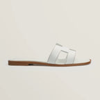 Chypre Sandals in white and tan