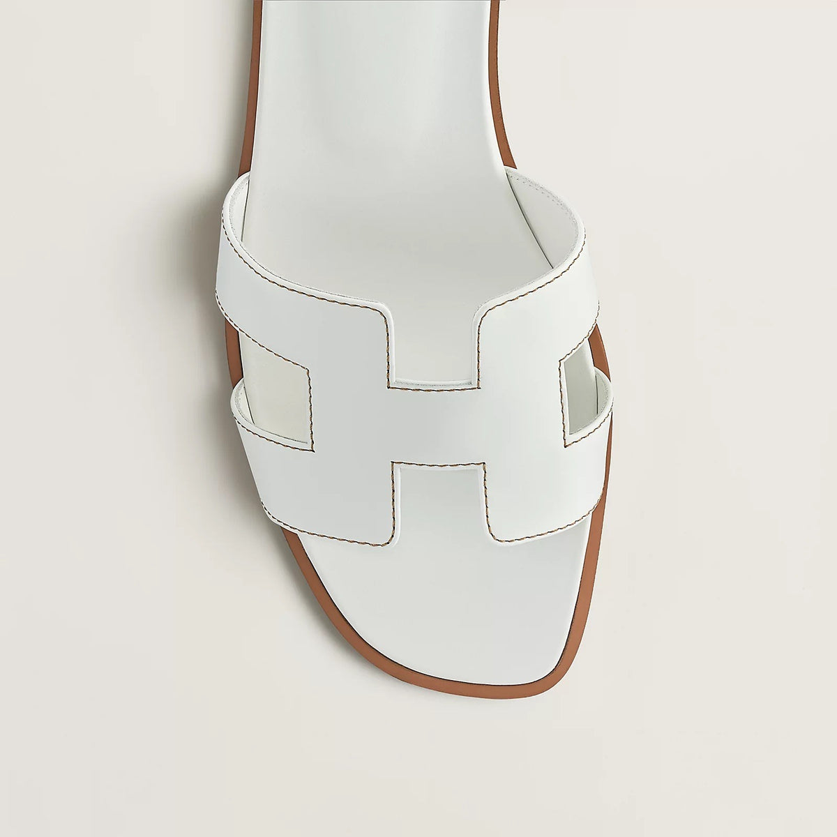 Chypre Sandals in white and tan