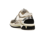 Metallic Runner Sneakers in silver, white and gold