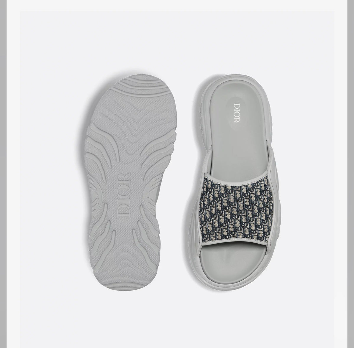 Aqua Oblique Slides in grey