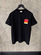Gradient Square T-Shirt in black, orange and yellow