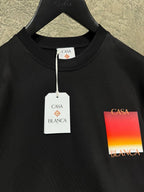 Gradient Square T-Shirt in black, orange and yellow