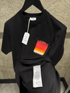 Gradient Square T-Shirt in black, orange and yellow