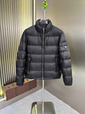 Stand Collar Puffer Jacket in black
