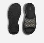 Alpha Oblique Slides in black and grey