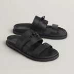 Chypre Double-Strap Sandals in black