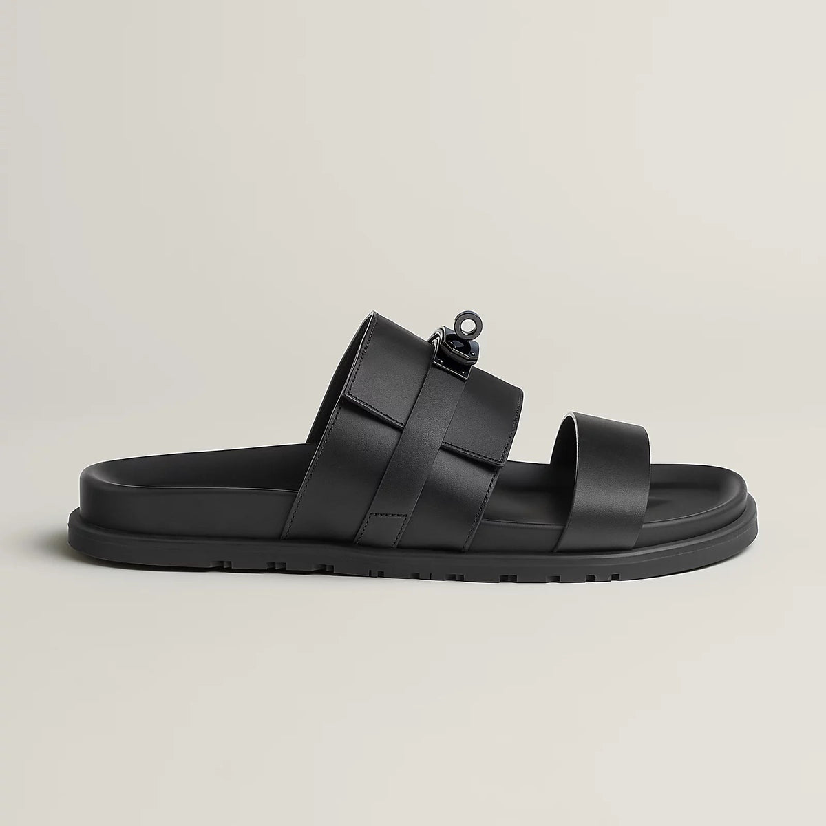 Chypre Double-Strap Sandals in black