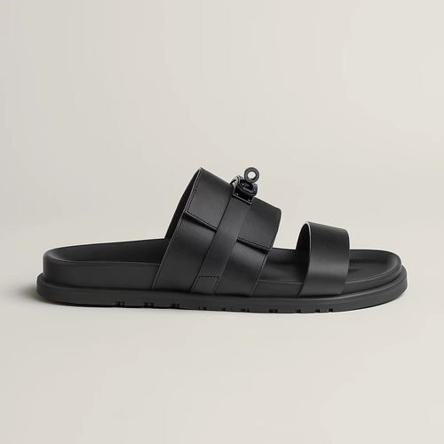 Chypre Double-Strap Sandals in black