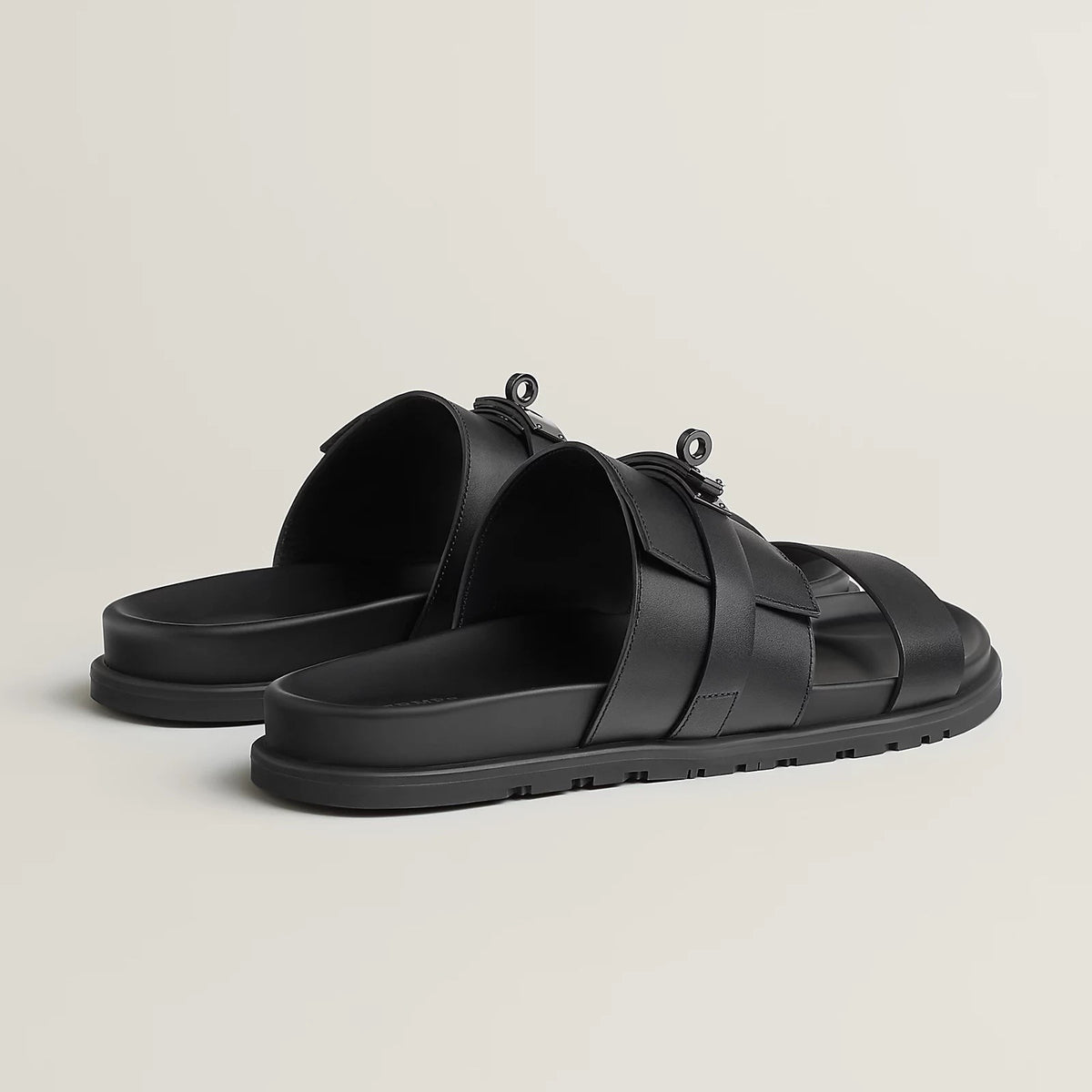 Chypre Double-Strap Sandals in black