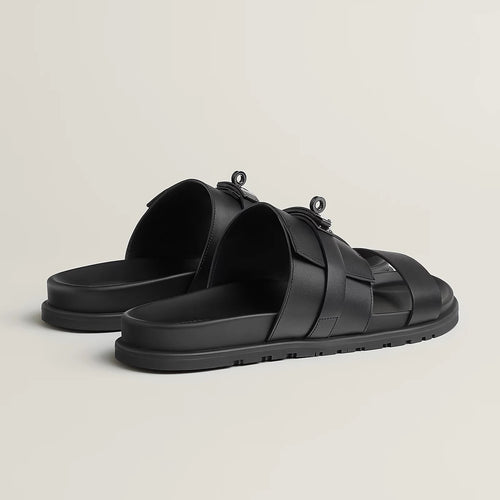 Chypre Double-Strap Sandals in black