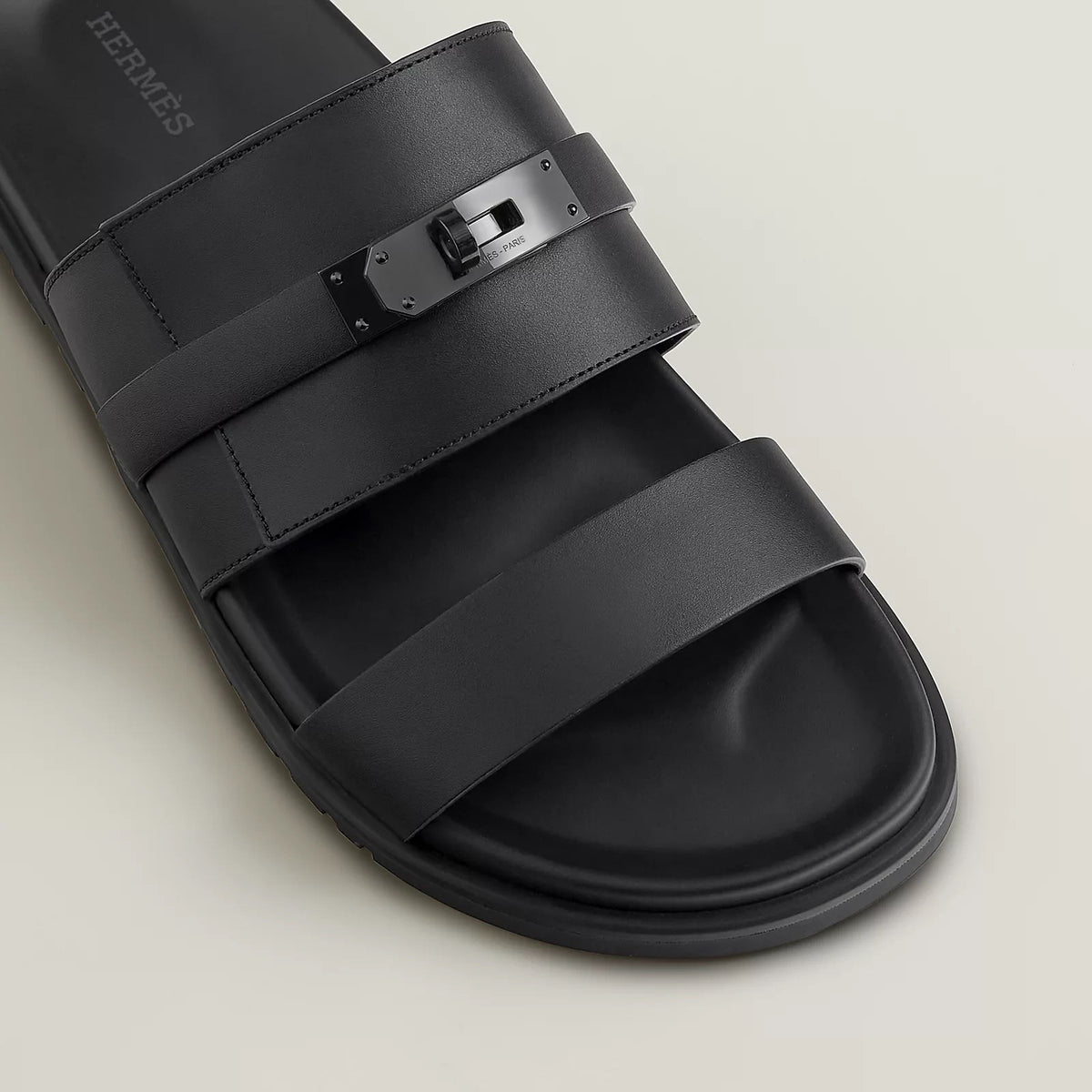 Chypre Double-Strap Sandals in black