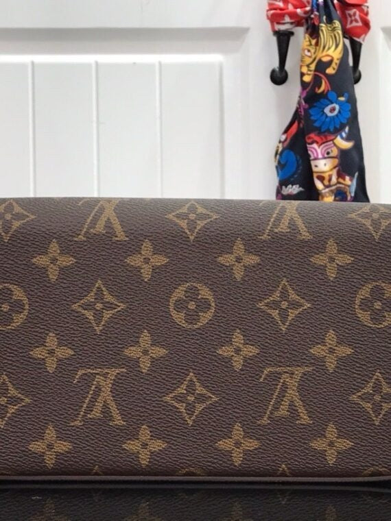 Pochette Félicie Monogram Bag in brown and tan