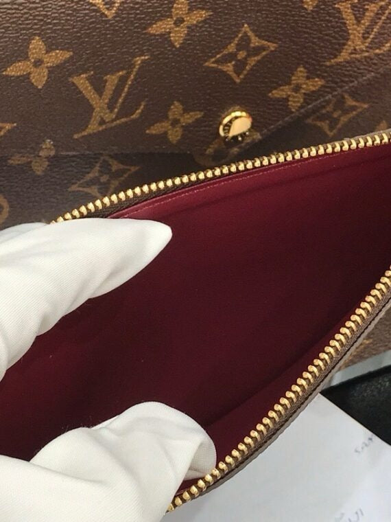 Pochette Félicie Monogram Bag in brown and tan