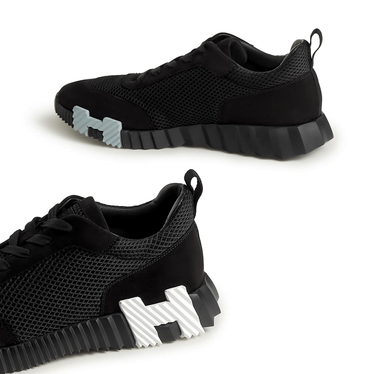 Bouncing Sneakers in black and white