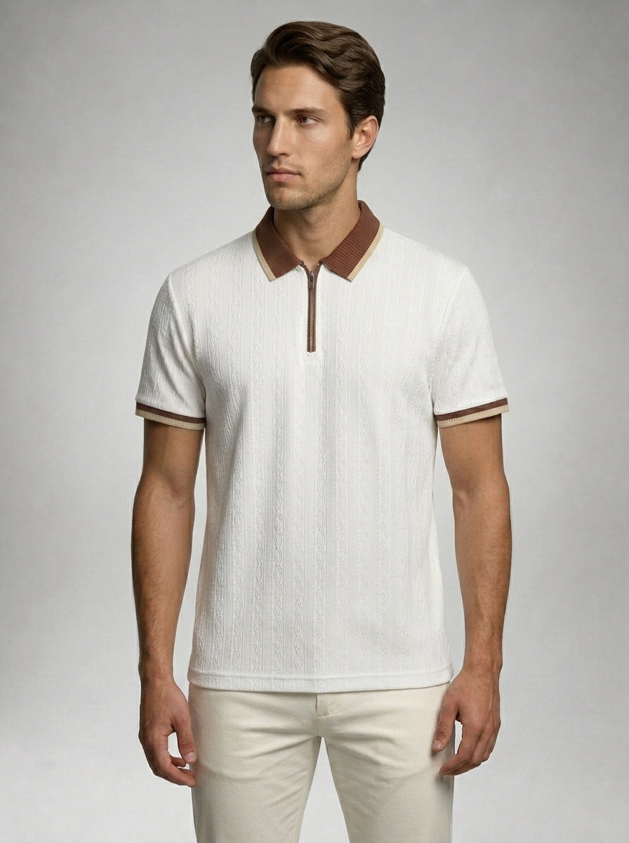 The Ledbury Knit Zip Polo