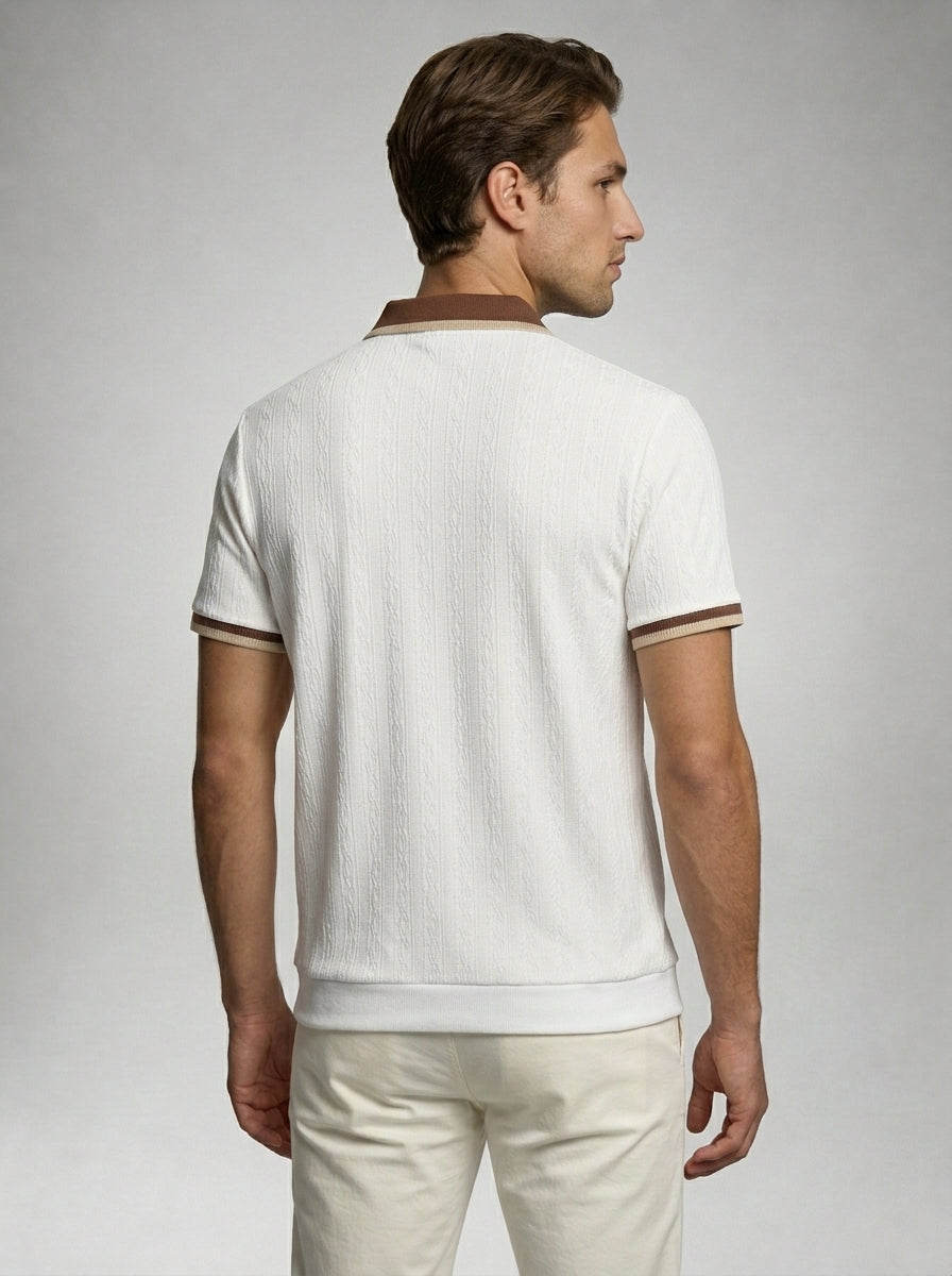 The Ledbury Knit Zip Polo