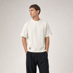 Seam Detail Patch T-Shirt in ecru