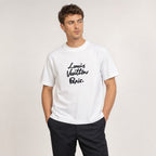 Paris Script T-Shirt in white and black
