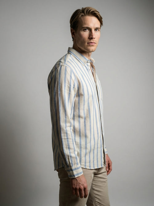 Blue/Cream Stripe / S, Blue/Cream Stripe / M, Blue/Cream Stripe / L, Blue/Cream Stripe / XL, Blue/Cream Stripe / 2XL,