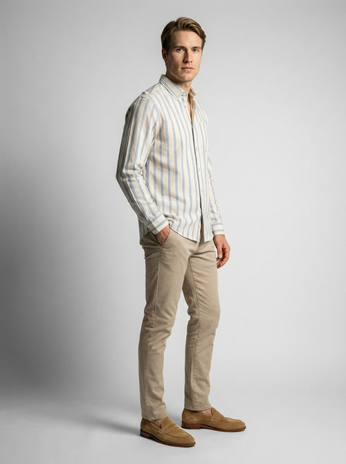 Blue/Cream Stripe / S, Blue/Cream Stripe / M, Blue/Cream Stripe / L, Blue/Cream Stripe / XL, Blue/Cream Stripe / 2XL,