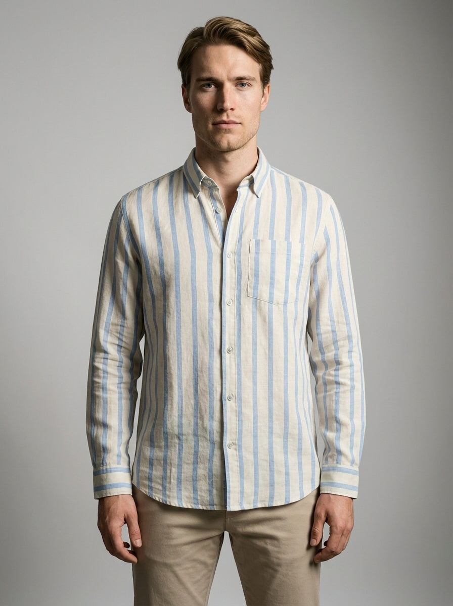 Blue/Cream Stripe / S, Blue/Cream Stripe / M, Blue/Cream Stripe / L, Blue/Cream Stripe / XL, Blue/Cream Stripe / 2XL,