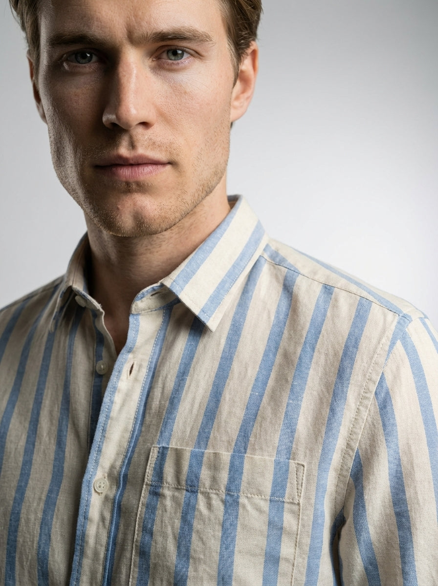 Blue/Cream Stripe / S, Blue/Cream Stripe / M, Blue/Cream Stripe / L, Blue/Cream Stripe / XL, Blue/Cream Stripe / 2XL,