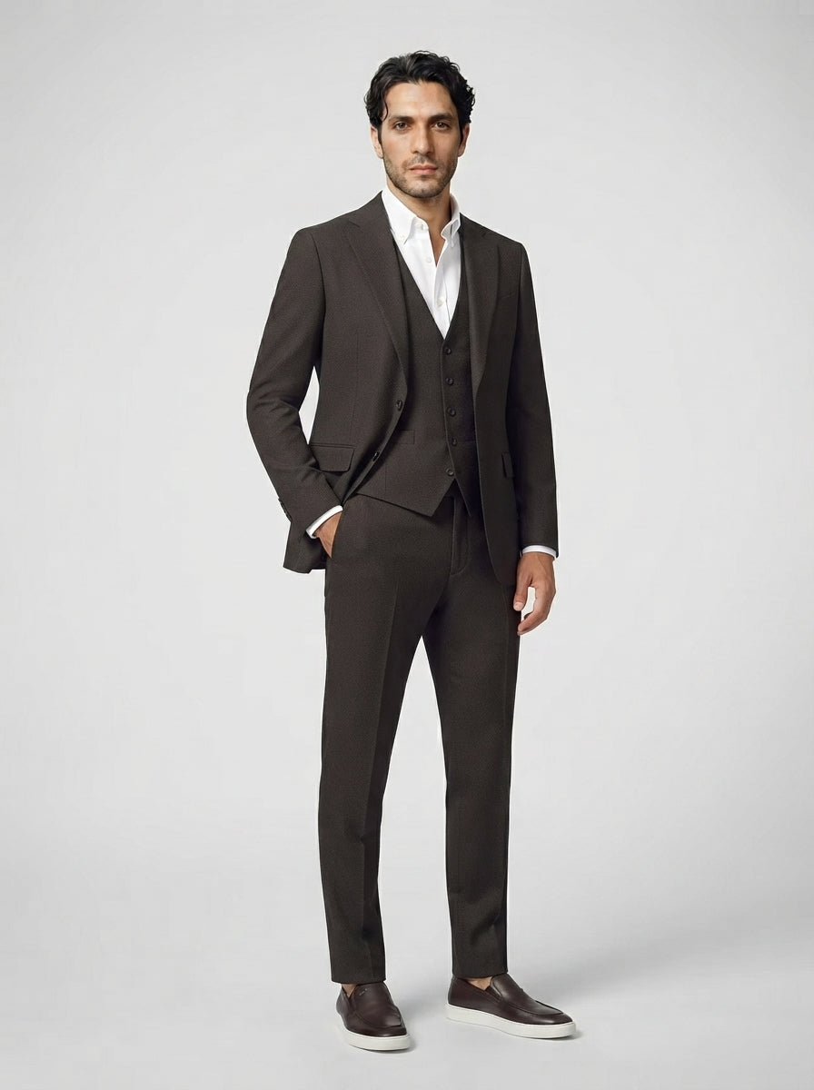 The Rowsley Three Piece Suit in Brown