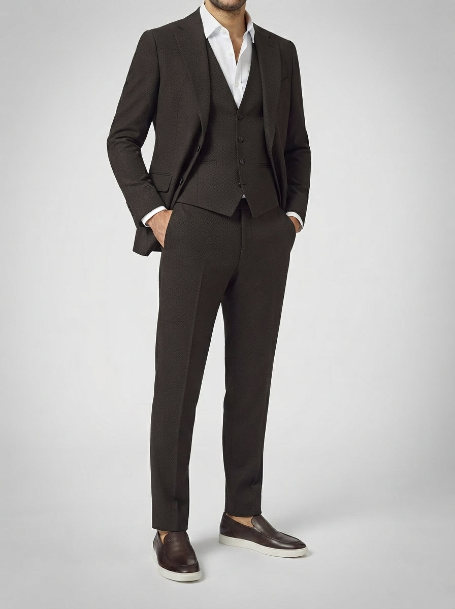 The Rowsley Three Piece Suit in Brown