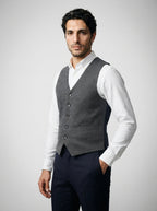 The Cavendish Tailored Vest in Gray