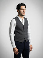 The Cavendish Tailored Vest in Gray