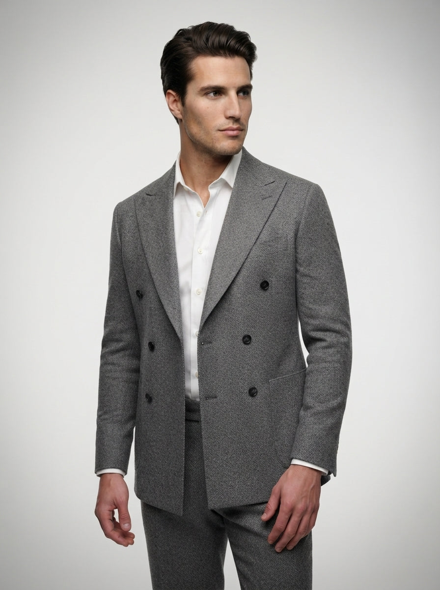 The Kingsbridge Double Breasted Suit in Gray